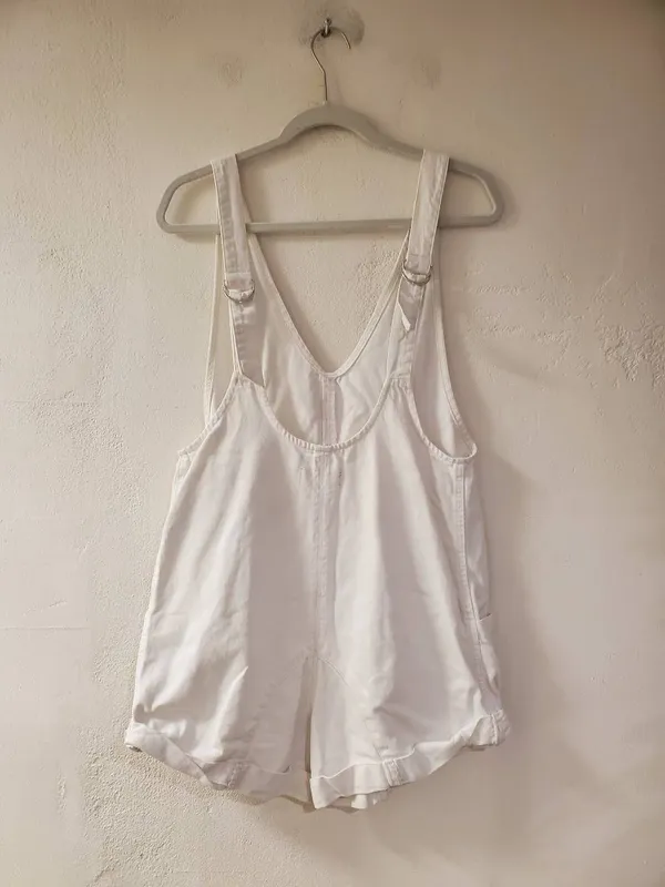 We The Free High Roller High Roller Shortalls in White Small - Image 3
