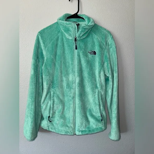 The North Face Osito Fleece Jacket Mint Green Full Zip Women’s M Cozy - Image 3