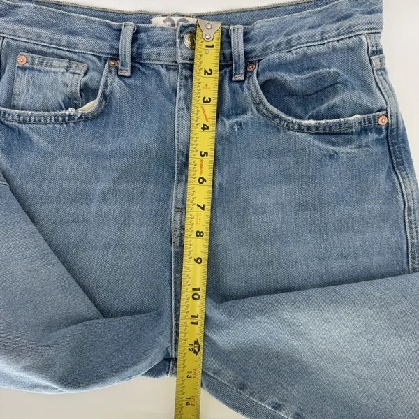 We The Free Free People High Rise‎ Straight Leg Jeans Light Wash Size 28 Blue - Image 7