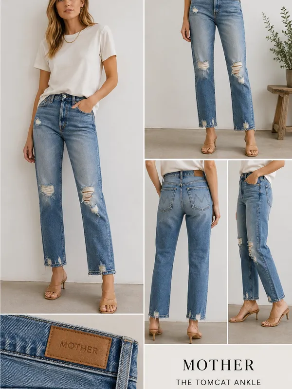 MOTHER The Tomcat Ankle Shred The Confession Jeans‎ 24 Distressed - Image 2
