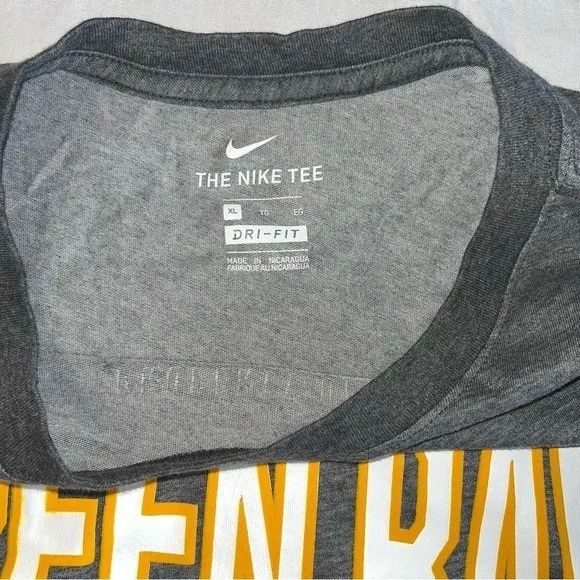 Nike T-Shirt Women's Gray Green Bay Packers XL NFL Football - Image 4