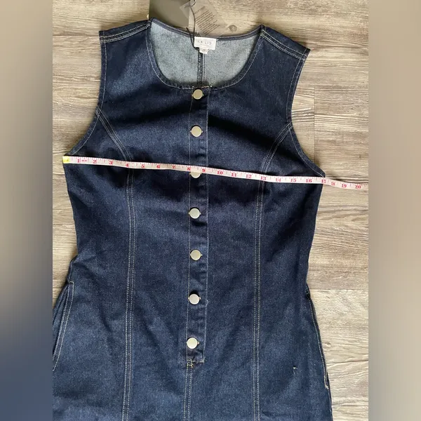Le Lis Dark Blue Denim Romper - Image 6