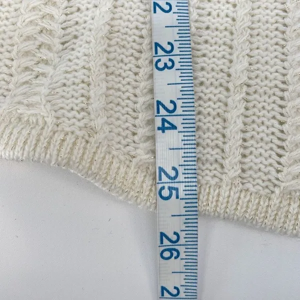 Croft &‎ Barrow Womens Pullover Sweater Long Sleeve Knit Acrylic Cream Medium - Image 7