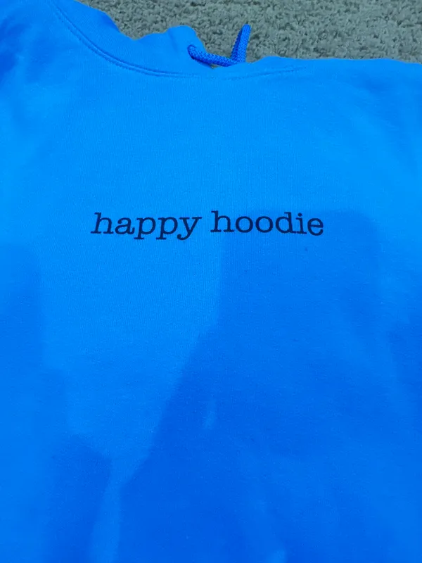 Gildan blue happy hoodie - Image 4