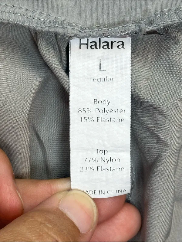 Halara Women’s Large Gray Crossover Waist Cropped Wide Leg Quick Dry Pants - Image 10