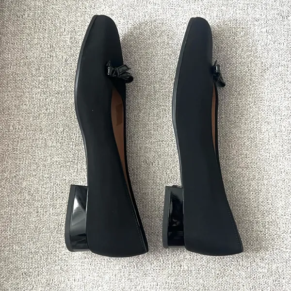 Caravelle NEW ara Black Ballet Flats Block Heels - Image 2