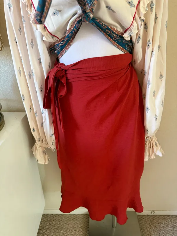 Sampeel one size rustic red skirt - Image 3