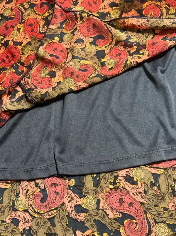 LuLaRoe Shirt Sz XL LOLA Paisley Print Broad Waistband Lined Flowy A-Line - Image 5