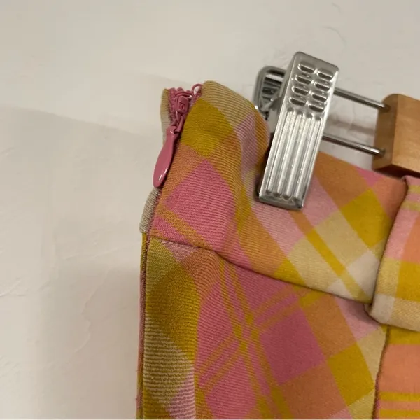 Urban Outfitters Pink & Green Plaid Mini School Girl Skirt Womens L Preppy Fall - Image 6