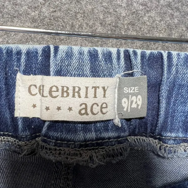 Celebrity Ace Pull On Distressed Denim Cargo Jogger‎ Pants 9/29 Elastic Waist - Image 7