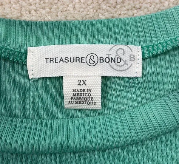 : Ribbed Green Deep Sea- Green Dewkist Tee - Image 4