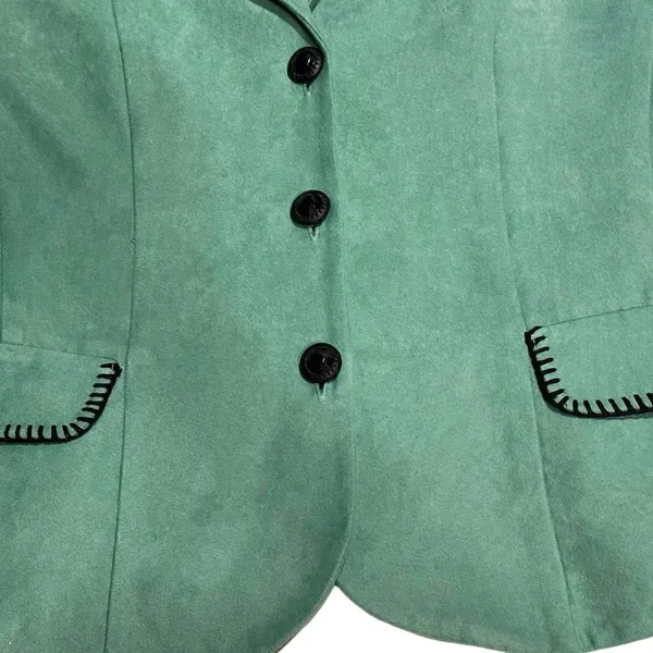 Vintage Dress Barn Aqua Jacket Size 8 - Image 3