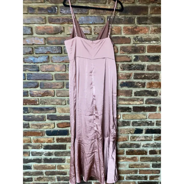 NWOT Lulu's Enchanted Moments Mauve Pink Satin Ruffled High-Low Dress Size XL - Image 9