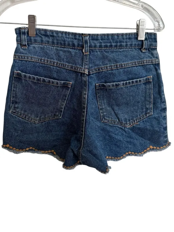 Farm Rio Pineapple Embroidered Denim Shorts XS - Image 3