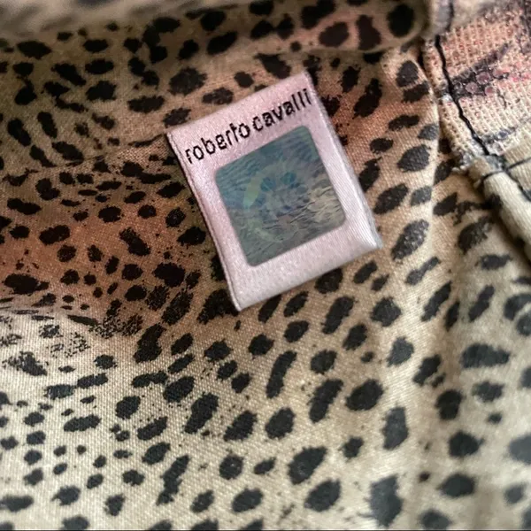 Roberto Cavalli Freedom Animal Print Baguette Purse Bag - Image 9