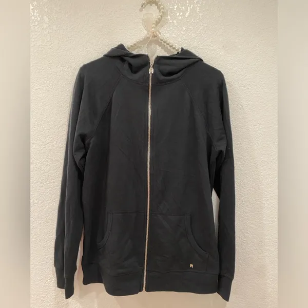 Victoria’s Secret sequin zip up hoodie black size M - Image 2