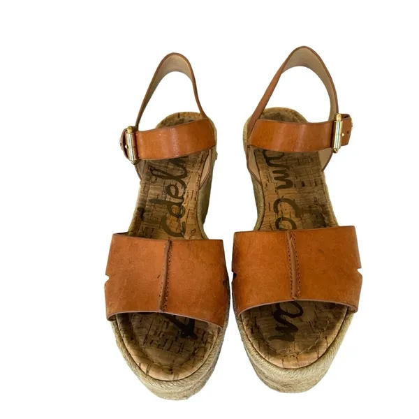 Sam Edelman Congac Leather Maura Wedge Sandal - Image 3