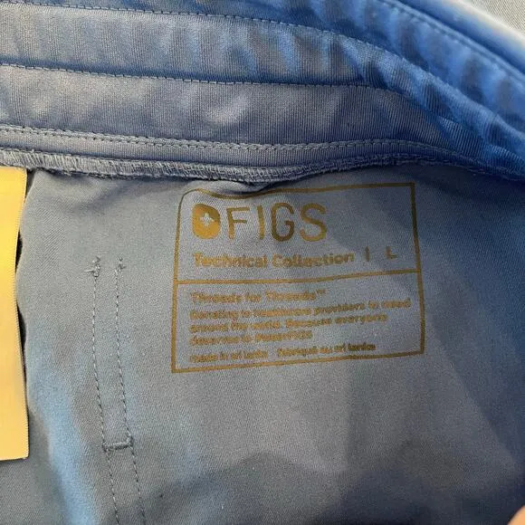 Figs Zamora Jogger Scrub Pants Light‎ Blue Size Large - Image 6