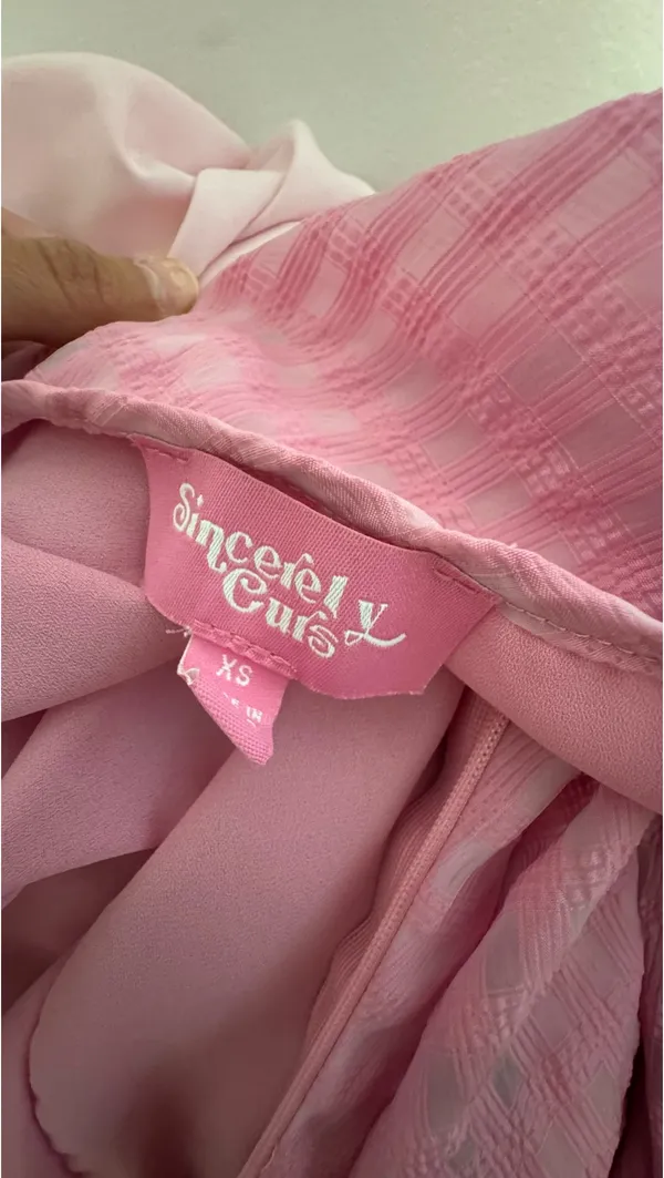 Asymmetrical Mini dress Pink Size XS - Image 5