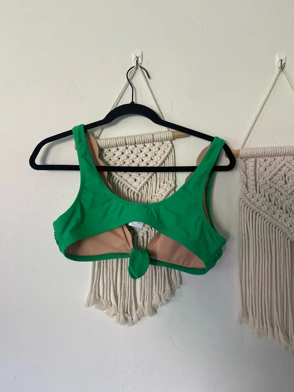 J. Crew Scalloped Tie Front Bikini Top - Image 4