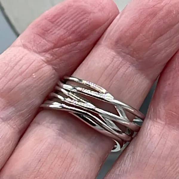 Sterling silver layered ring size 8.5 - Image 2