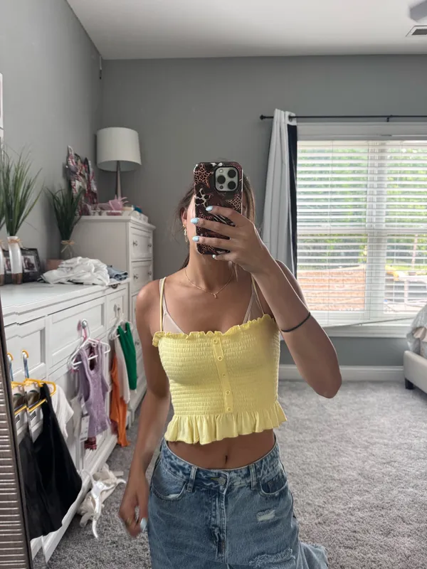 PacSun Yellow Crop top - Image 6