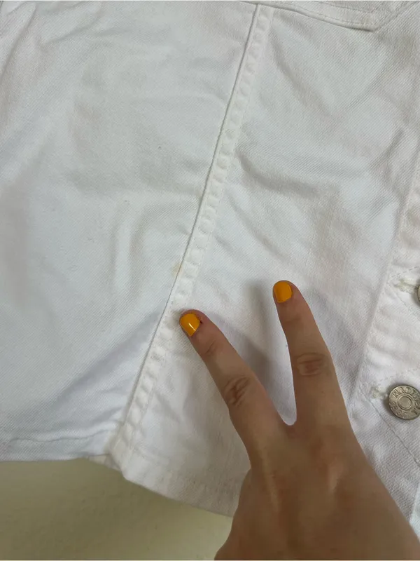 Madewell White Denim Button Front Skirt - Image 9