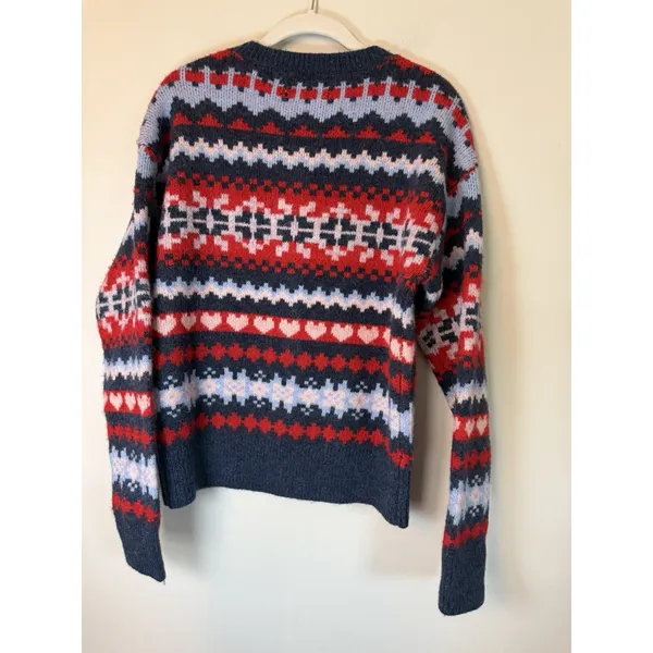 Lucky Brand Fair Isle Wool Brand Cardigan Sz S NWT With Flaw READ $128 - Image 5