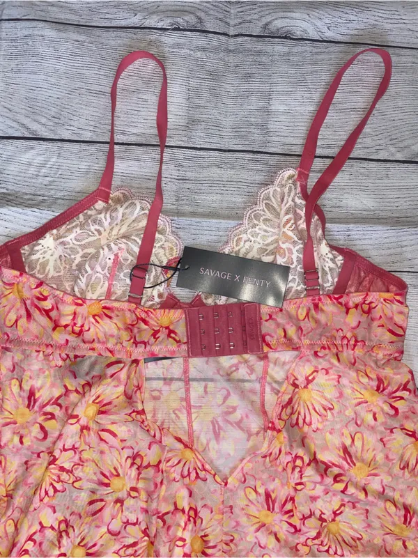 NWT Savage x Fenty Floral Lace Chemise Bodysuit - Image 5