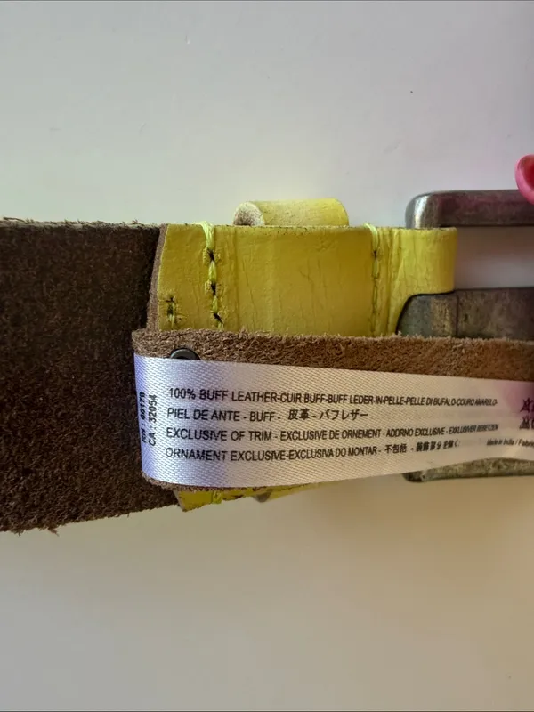 We The Free buff leather Jona belt, yellow, size S/M - Image 8