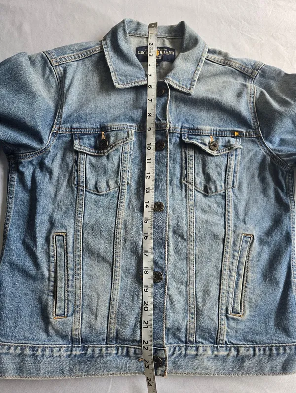 Lucky‎ Brand Light Blue Classic Denim Jacket Size M - Image 5