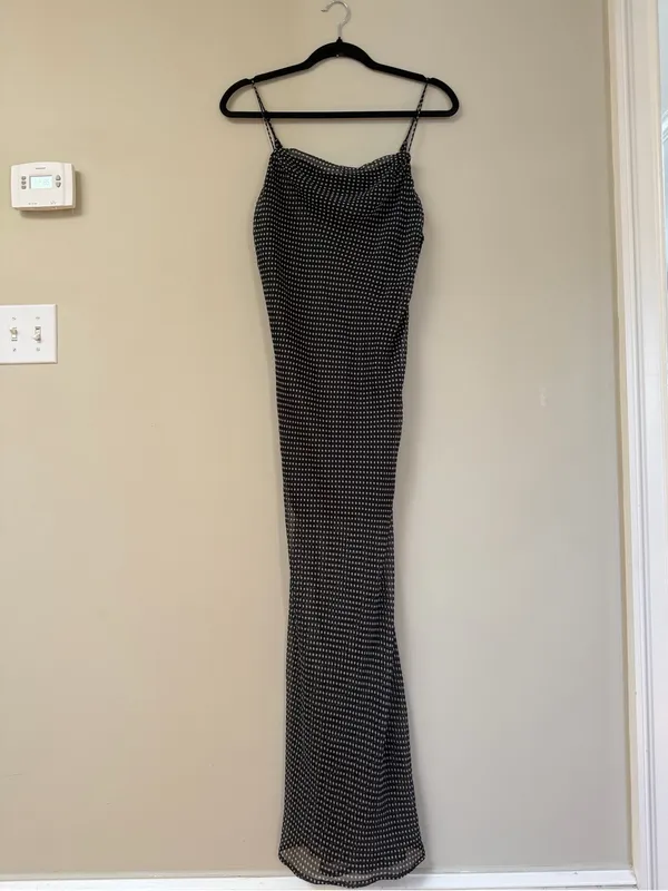 Urban Outfitters Sheer Black Polkadot Slip Maxi Dress - Image 2