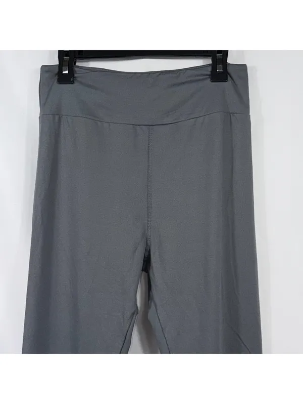 LuLaRoe One Size Gray Solid Leggings - Image 2