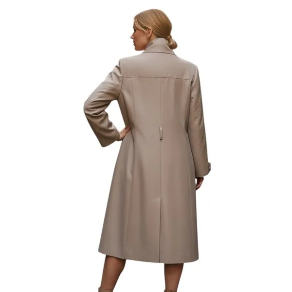 Kenneth Cole Reaction Beige Lined Trench Coat, M - Image 5