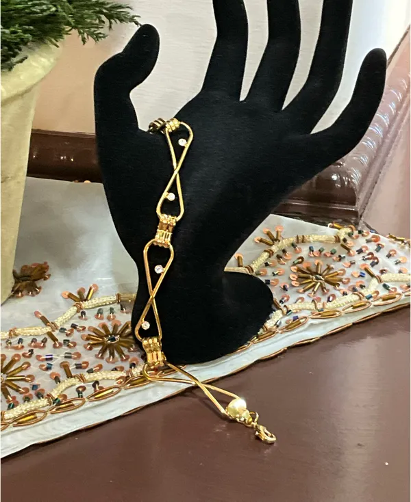 Gold Tone Geometric Bracelet - Image 7