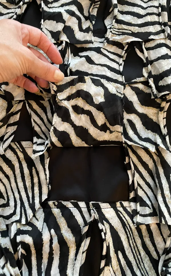 Y2K Animal Print Silk Blend Sheath Mini Dress, size S - Image 7