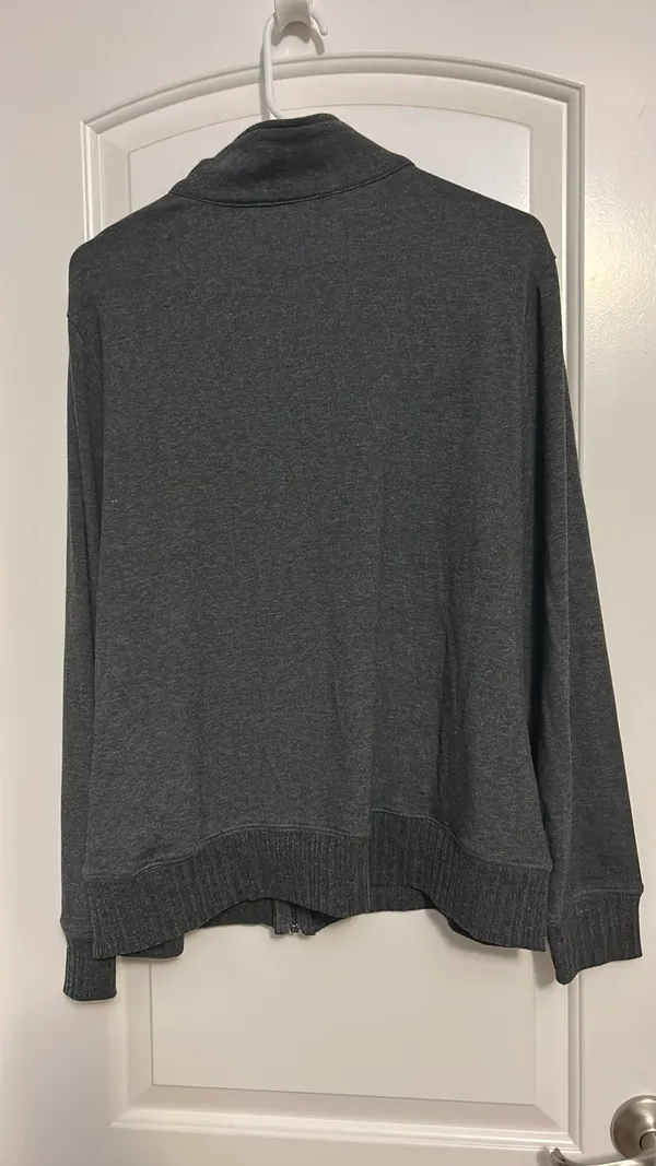 Full zip athletic jacket Gray Size XL - Image 2