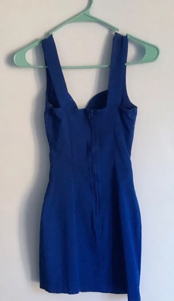 Cobalt Blue Mini Dress - Image 2