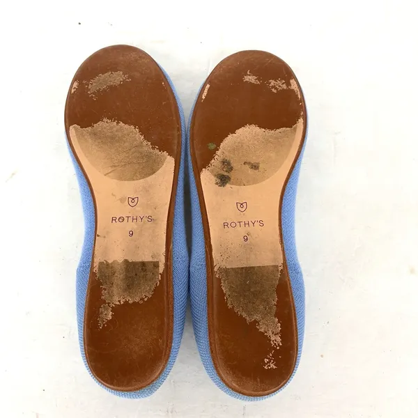 Rothy's The Daily Flat Womens 9 Ice Blue Merino Wool Ballet Flats Shoes - Image 2