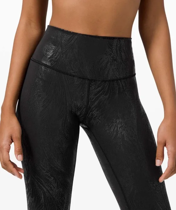 Lululemon Wunder Under High-Rise Tight 28" *Shine Acclimatize Black Black Foil 4 - Image 9