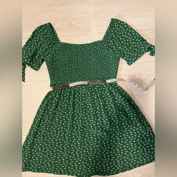 American Eagle Outfitters Teal Floral Dress - Image 9