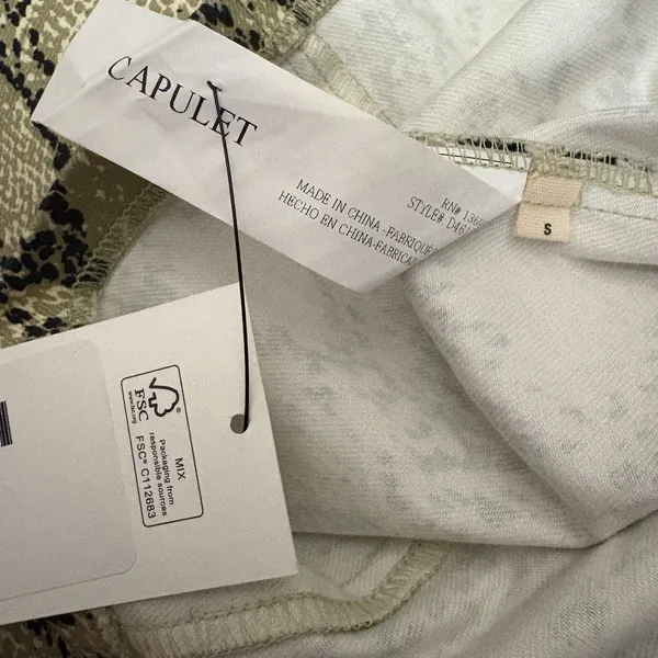 NWT Capulet Lola Bustier‎ Denim Dress Python Snakeskin Print Mob Wife Size Small - Image 8