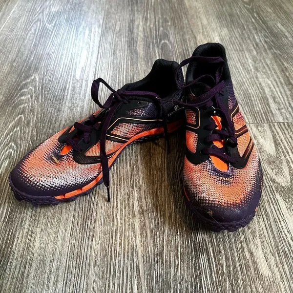 Reebok CrossFit H20 drain, Dura grip athletic shoes orange purple black size 6 - Image 12