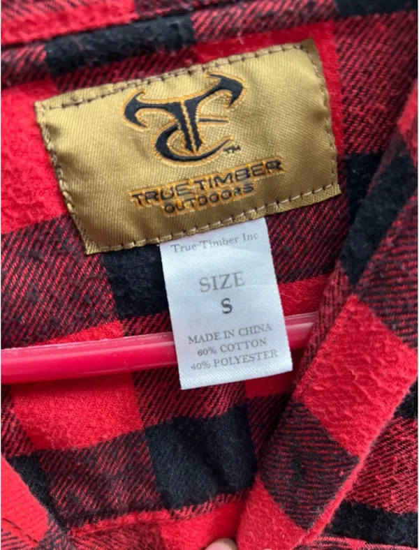long sleeve flannel Red - Image 3
