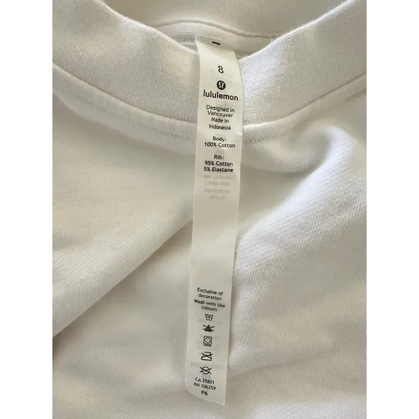 Lululemon Perfectly Oversized Crew sweatshirt in white size 8 - Image 9