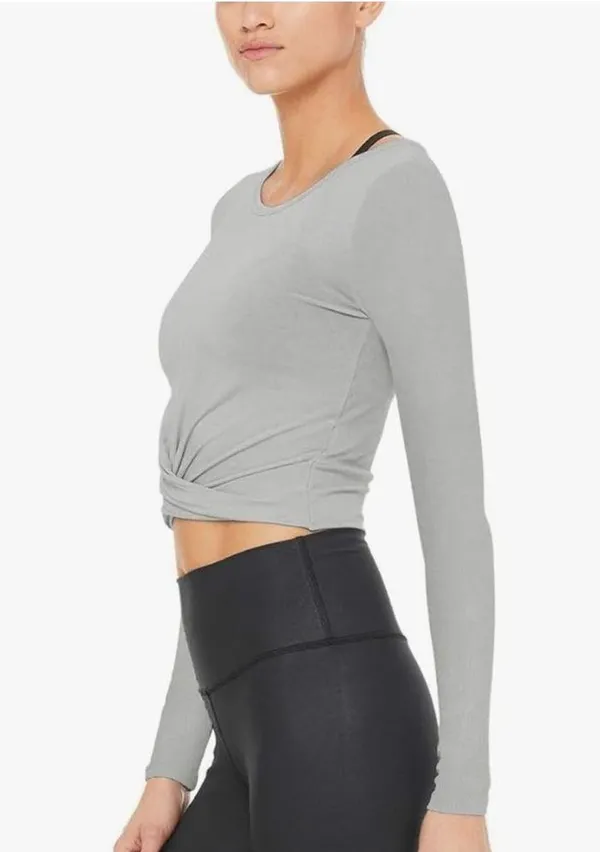 Bestisun Yoga crop top long sleeve. Size medium - Image 3