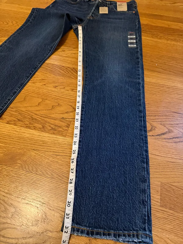 Levi's 501 Women's Straight Leg Blue Jeans size 29 x 32 - Image 10