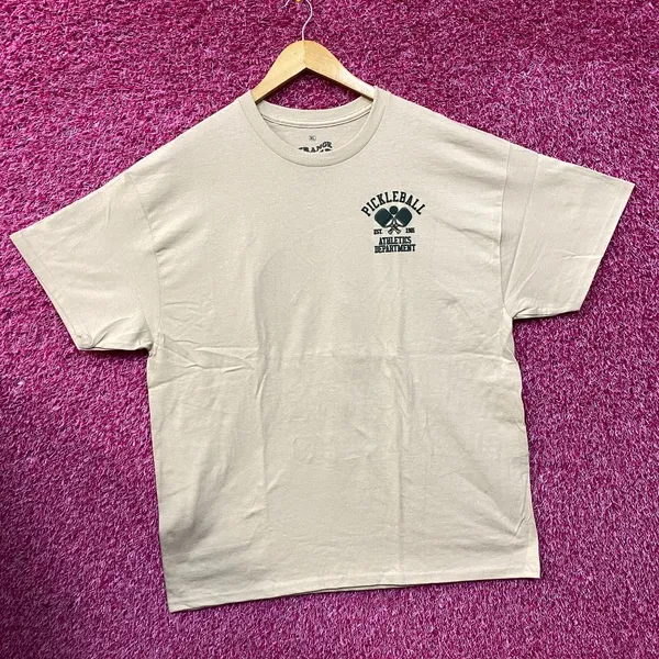 Strange Daze Pickleball Athletics Department Beige T-Shirt XL - Image 3