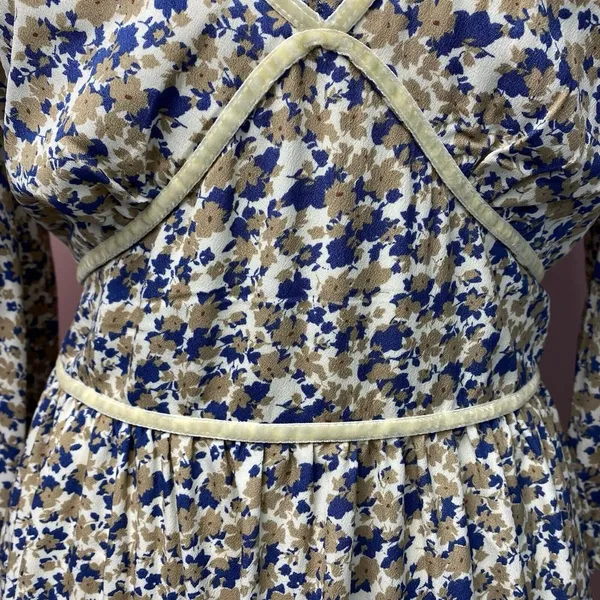 Baltic Born Fall Print Midi/Maxi Camel Floral‎ Womens Size Small Romantic Flowy - Image 3