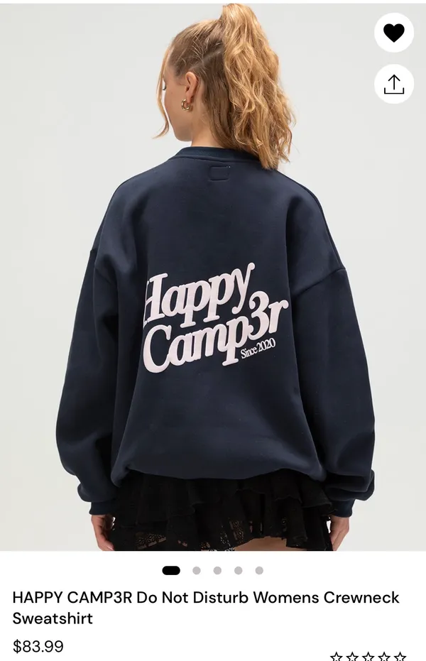 Happy Camp3r Teddy Bear Crewneck - Image 2